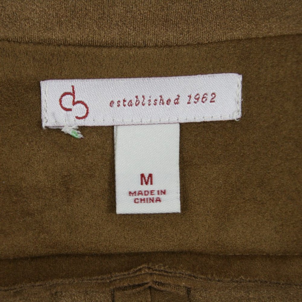 Dress Barn Lightweight Camel Faux Suede Jacket SZ M EUC - Picture 6 of 8